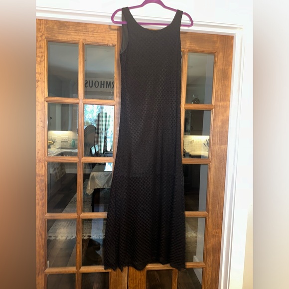 EUC Baciano Lace‎ Overlay Maxi Sleeveless Black Dress - Picture 4 of 10